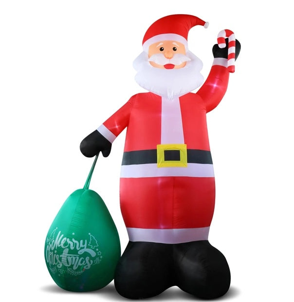 Giant Inflatable Santa Claus With Large Gift Bag Buy Center