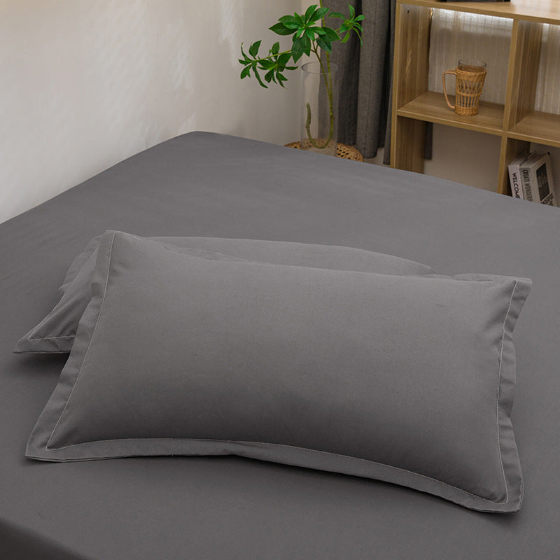 Pure Color Washed Cotton Pillowcase Single Pillowcase Buy Center