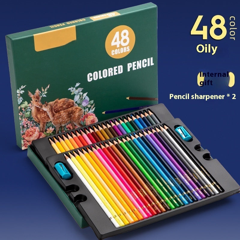 Buy Center Handpicked- Water-soluble Oily Hand-painted Sketch Color Brush Color Lead Oil 48 Colors