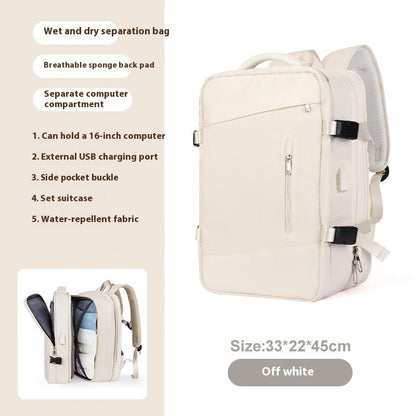 Fresh Arrivals at Buy Center: Scalable New Business Travel Large Capacity Computer Schoolbag Women 2318 Beige Expansion