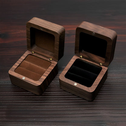 Newly Released at Buy Center: Simple And Creative Walnut Ring Box