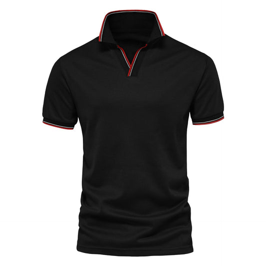 Fresh Arrivals at Buy Center: Men's Casual Versatile Solid Color V-neck Short Sleeved Shirt