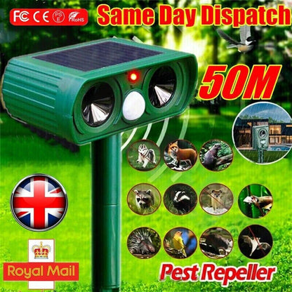 Ultrasonic Solar Pest Repellent Dog Cat Fox Scarer Deterrent Repeller For Garden | Consumer Electronics2 | Buy Center