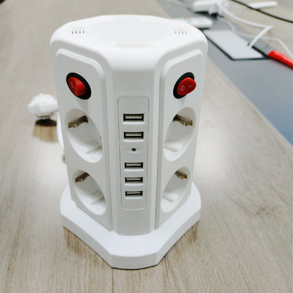 Hot New Items at Buy Center: Desktop Socket European Standard 4 USB Socket Board White European Standard European Standard 8