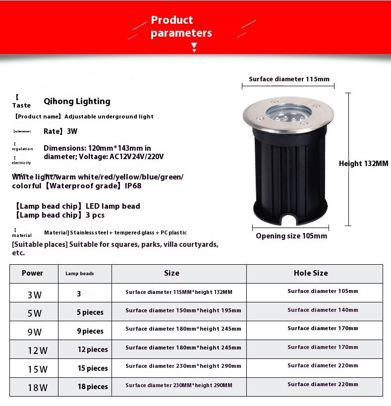 Fresh Arrivals at Buy Center: Underground Led Outdoor Waterproof Buried Spotlight Embedded Tree Projection Lamp