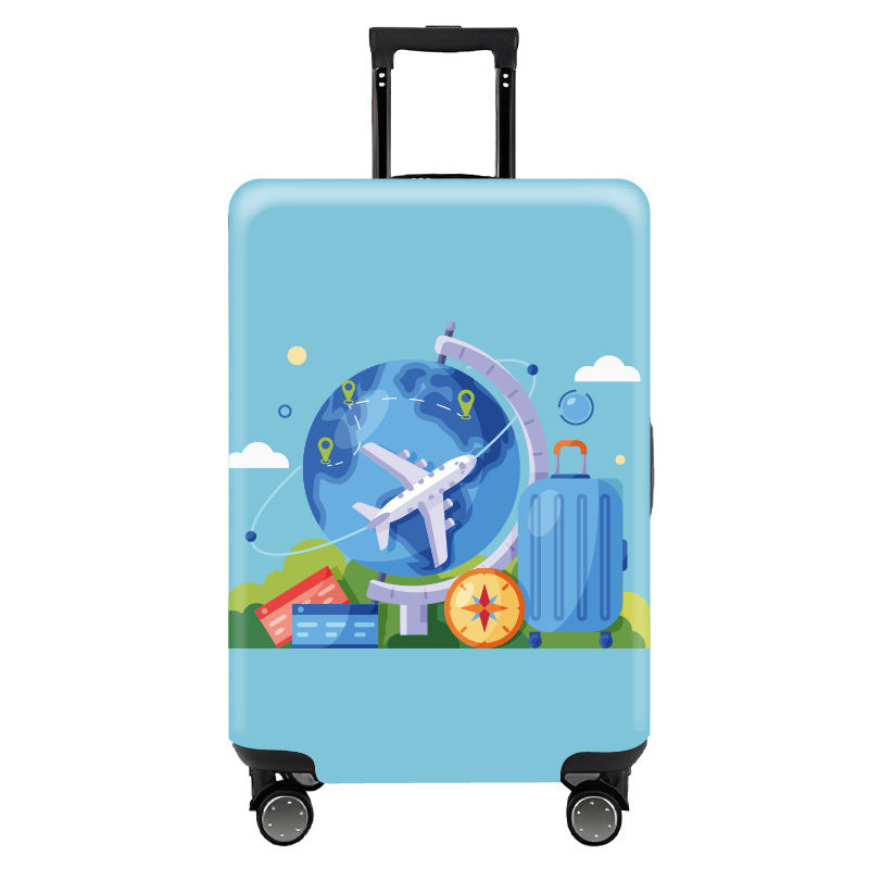 Newly Released at Buy Center: Trendy Unique Suitcase Suite Elastic Case Cover Luggage Protective Cover Travel Trolley Case Dust Cover 010style