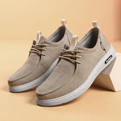 Hot New Items at Buy Center: Men's Cloth Shoes Versatile Soft Bottom Lace Up Leisure Sports Khaki