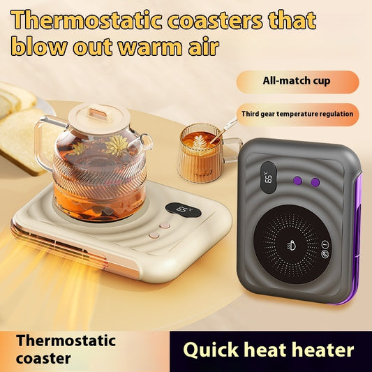 Two-in-one Home Warm Air Blower Desk Thermal Cup Pad Buy Center