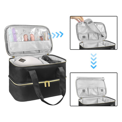 Fresh Arrivals at Buy Center: Handheld Double Deck Manicure Implement Storage Bag