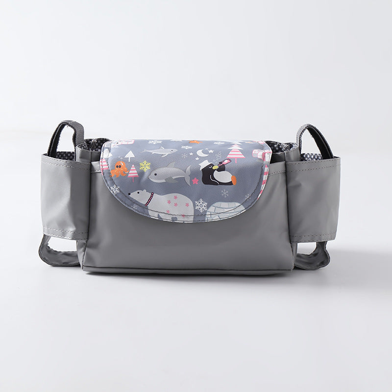 Multifunction Baby Stroller Bag Organizer Maternity Nappy Bag Stroller Accessories Cup wheelchair bag Grey bear