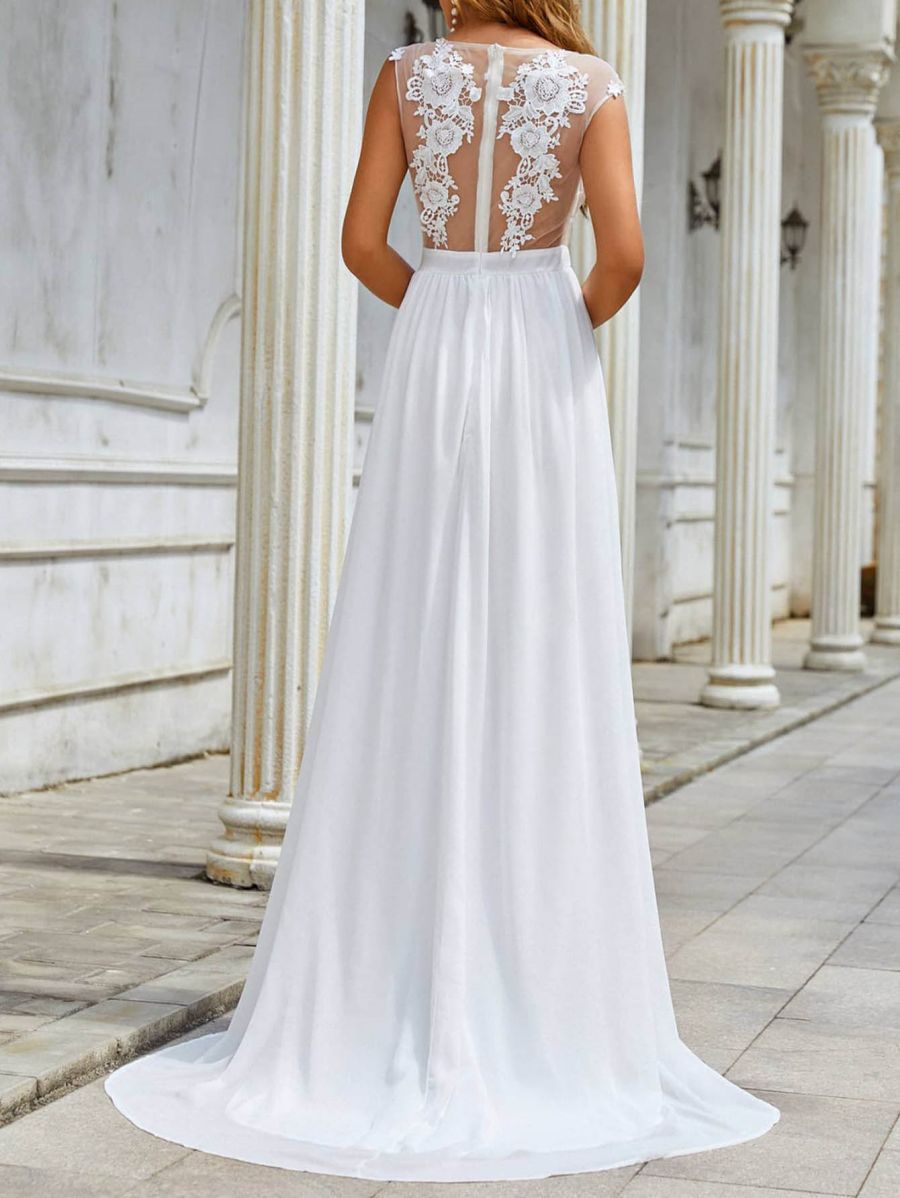 Chiffon Lace Trailing Wedding Large Swing Dress Buy Center