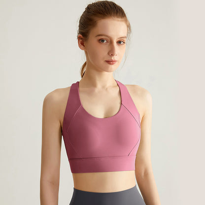 Fresh Arrivals at Buy Center: Women's High-strength Shock-absorbing Integrated Sports Bra Plum Red