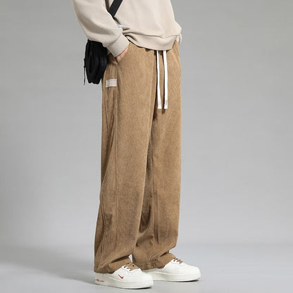 Autumn And Winter Lights Men's American Casual Pants High Street Fashion Brand Straight Flow Wide Leg Long Buy Center