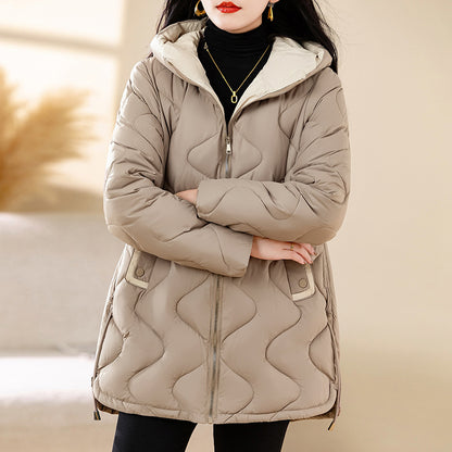 Winter Disposable Cotton-padded Coat For Women Padded Down Jacket Korean Style Mid-length Warm Jacket For Women Buy Center