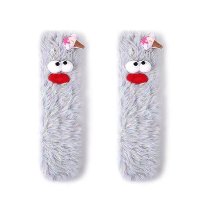 Women's Winter Socks Funny Thickened Warm Medium Tube Sock Men Warm Kawaii Cartoon Home Floor Sokken Girls Fluffy Stockings Buy Center