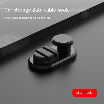 Just Arrived at Buy Center: Car Home Creative Foreign Trade Data Cable Storage Hook Star Black