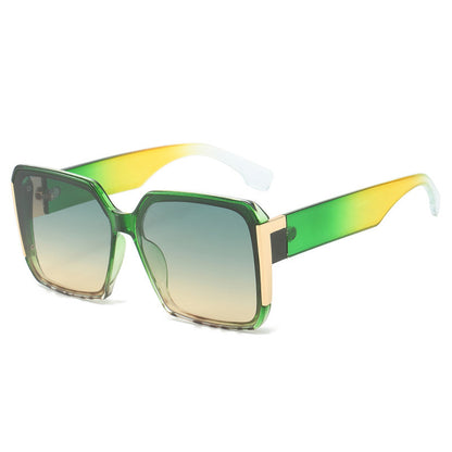 Retro Fashion Outdoor Box Luxury Sunglasses Green And Yellow Tablets