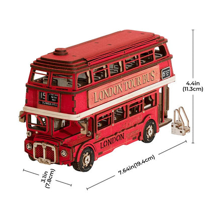 Fresh on the Scene at Buy Center: Rolife London Tour Bus Car 3D Wooden Puzzle Model Toy Teens Birthday Gift