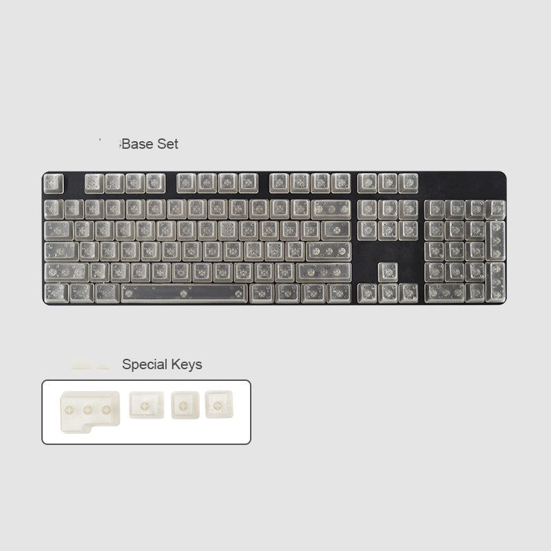 Just Arrived at Buy Center: Transparent Keycaps Color Personality Translucent Mechanical Keyboard Grey