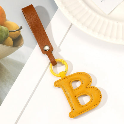 Newly Arrived at Buy Center: Fashion All-Match 26 Full Letter Leather Key Chain Pendant Type B