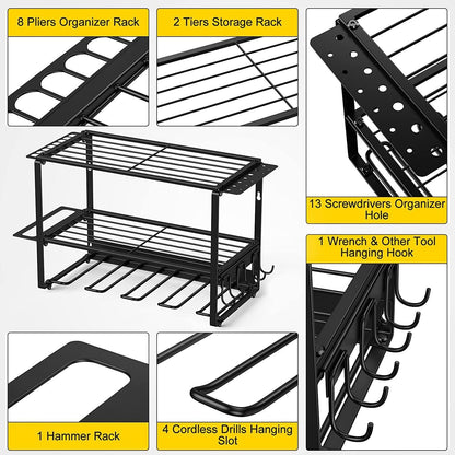 Hot New Arrivals at Buy Center: ImprovementAmazon Wall-mounted Electric Tool Storage Rack Heavy Floating Tool Holder Handheld Drill