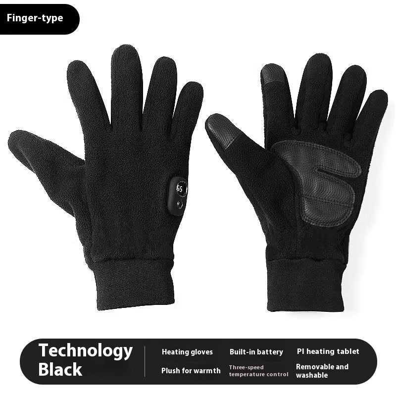 Gants chauffants électriques coupe-vent épais et chauds pour l'hiver