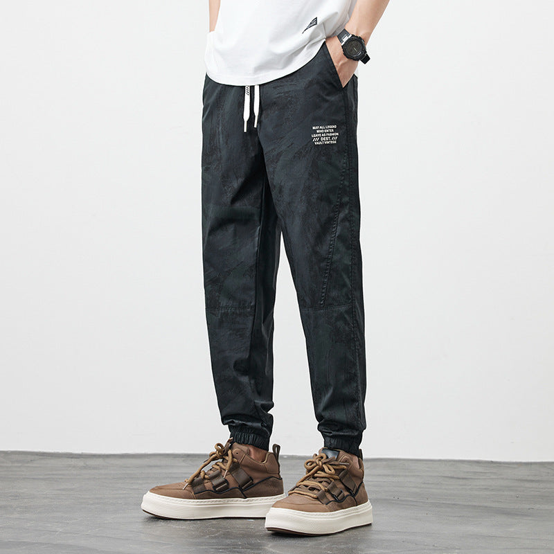 Fashionable All-matching Casual Long Pants Men YYNL2018 Black