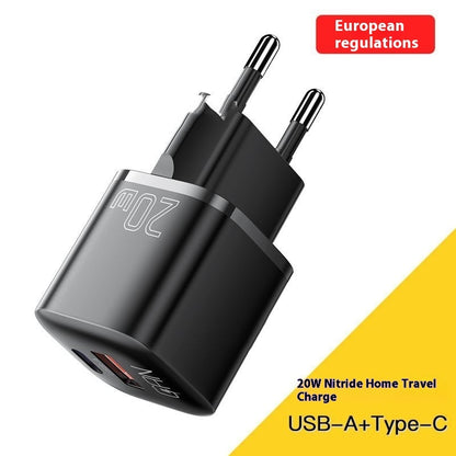 Fresh Arrivals at Buy Center: PD20W Gallium Nitride Mobile Phone Charger For Phone Fast Charge Charging European Standard Black