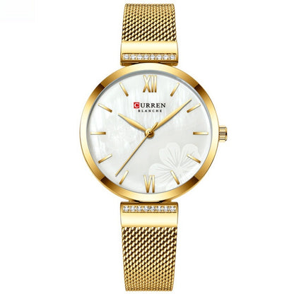 Montre à quartz simple en alliage tendance pour femme