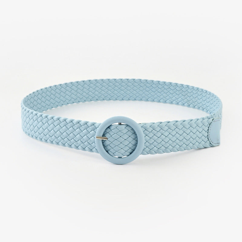 Fresh Arrivals at Buy Center: New Women's Fashion All-matching Wide Belt Sky Blue 108x3.8cm