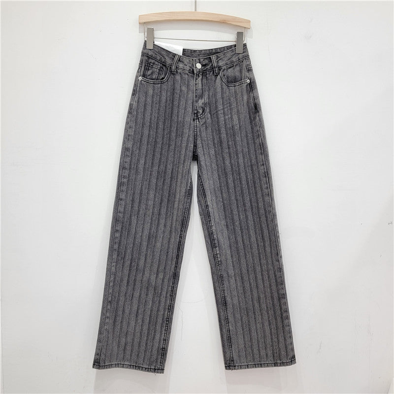 Buy Center Prestige-Wash Light Blue Denim Tube Top Trousers Suit Black And Gray Pants