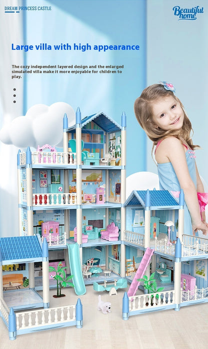 Fresh Arrivals at Buy Center: Girls Playing House Diy Assembled Princess House Villa Toys