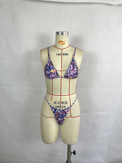 Fresh Arrivals at Buy Center: Women's Holiday Floral Print Bikini Swimsuit Suit