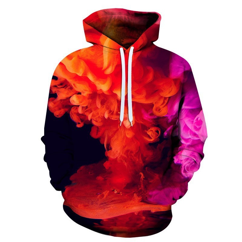 Just Arrived at Buy Center: Starry Sky Men's Color Ink Digital Printed Hoodie Style 3