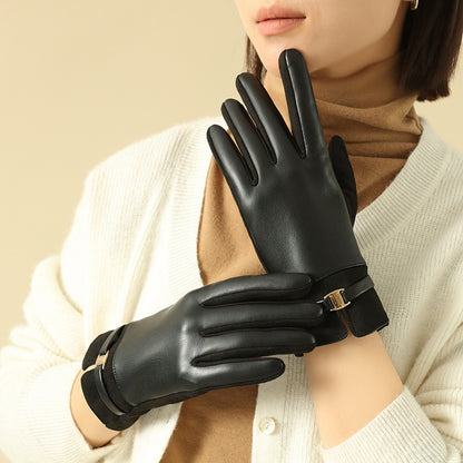 Warm-keeping And Cold-proof Plus Suede Velvet Gloves Buy Center