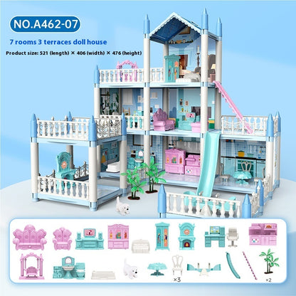 Fresh Arrivals at Buy Center: Girls Playing House Diy Assembled Princess House Villa Toys A46207