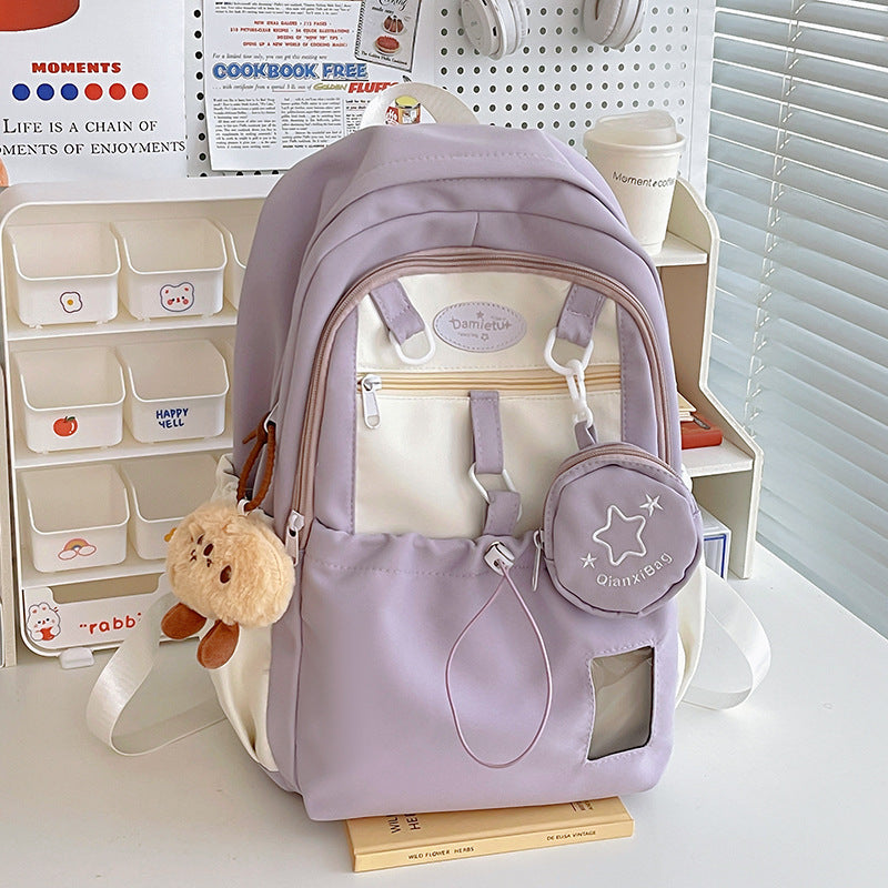 Newly Released at Buy Center: Korean Sweet Schoolbag Girls Backpack Purple