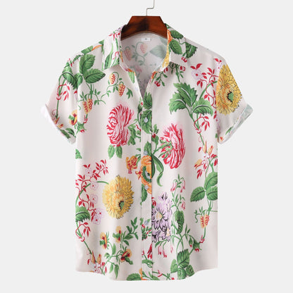 Newly Arrived at Buy Center: Cross-border Wind Beach Digital Printing Men's Short Sleeve Shirt C318