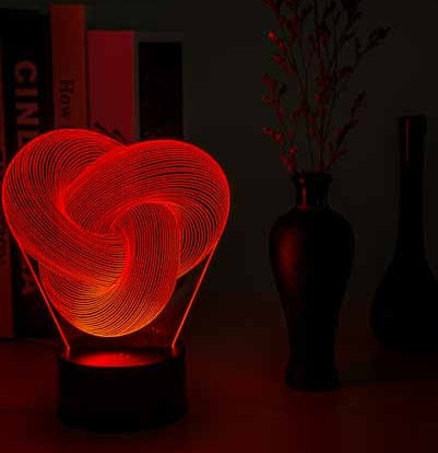 Twist Abstract LED 3D Night Light Touch Colorful Acrylic 3D Table Lamp Decoration Lighting Baby Sleeping Mood Lamp Best Gift Buy Center