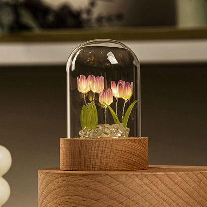 Tulip Small Night Lamp Handmade Desktop Decoration Buy Center