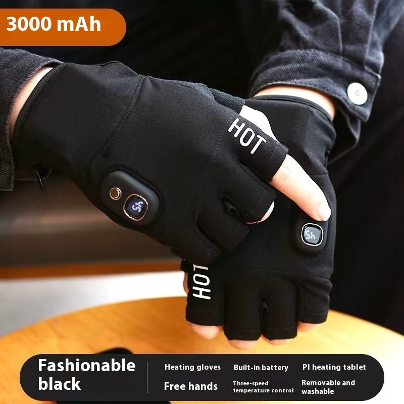 Gants chauffants électriques coupe-vent épais et chauds pour l'hiver