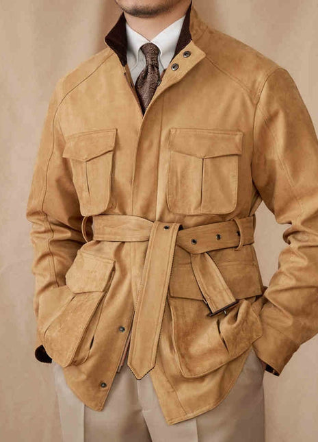 Business Commute Casual Suede Warm Men's Vintage Jacket