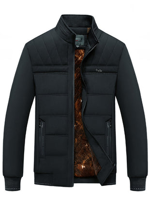 Manteau en coton rembourré à col montant pour homme Vêtements thermiques Vêtements résistants au froid