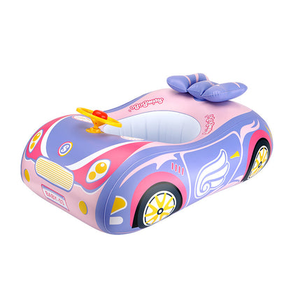 Just Arrived at Buy Center: Mini Steering Wheel New Inflatable Car Pedestal Ring Pink Sports Car Boats