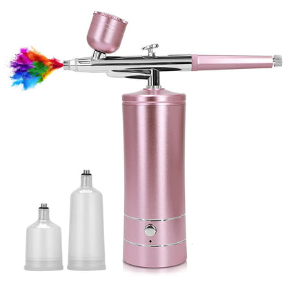 Fresh Arrivals at Buy Center: Oxygen Injection Instrument Water Injection Beauty Instrument Nano Spray Facial Skin Rejuvenation Spray Gun Pink