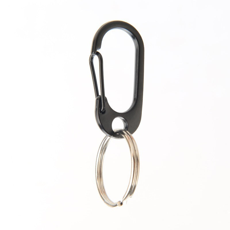 Buy Center Deal-Outdoor Carry Equipment Alloy Material Climbing Button Carabiner Keychain Black