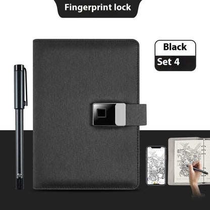 Just Arrived at Buy Center: Handwriting Paper Screen Synchronization Smart Fingerprint Lock Notebook A5 Color21