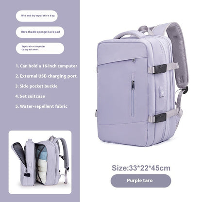 Fresh Arrivals at Buy Center: Scalable New Business Travel Large Capacity Computer Schoolbag Women 2318 Light Purple Expansion