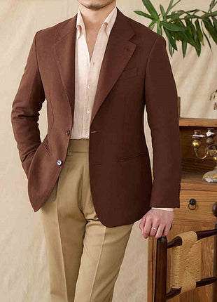 Casual Suit Natural Linen Half Lining Thin Breathable Jacket