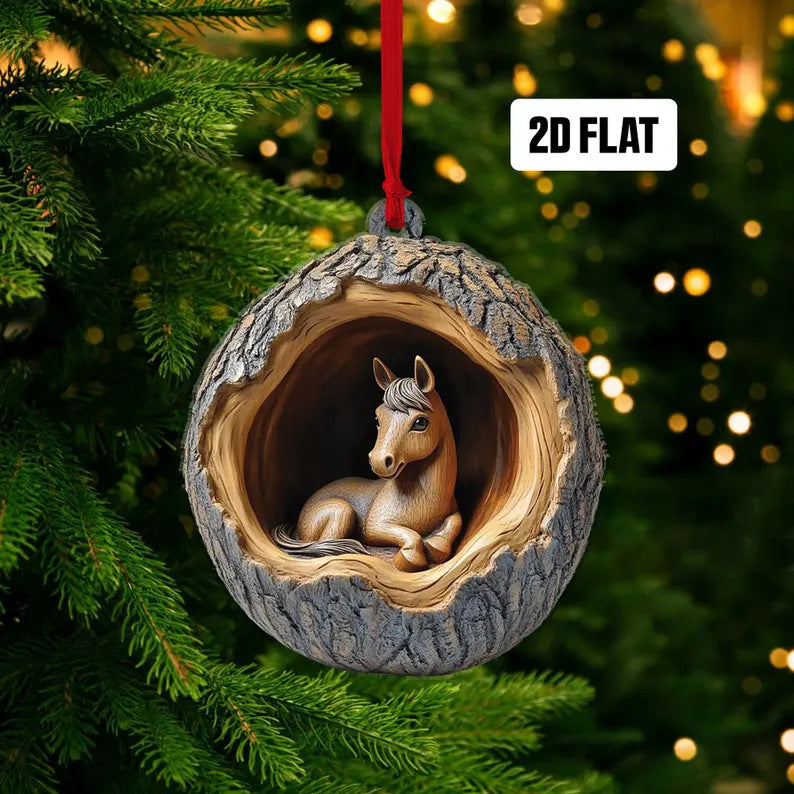 Christmas Tree Decorations Small Animal 2D Flat Print Acrylic Small Pendant Buy Center